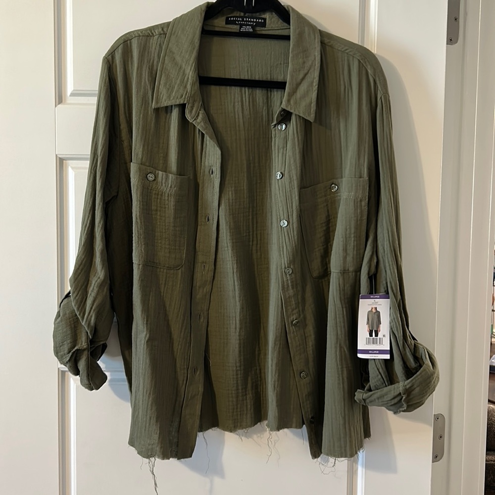 Gauze Button Down